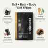 imageMANSCAPED Crop Mop OnTheGo Individually Wrapped Ball Wipes AntiChafing Male Hygiene Body Wipes Cleaning Wipe Designed for The Male Groin Area with Refreshing and Cooling Aloe Vera 15 Pack