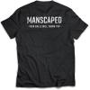 imageMANSCAPED Mens Premium Cotton Logo TShirt  Funny TShirts for MenBlack