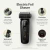 imageMANSCAPED The Chairman PRO Mens Electric Foil Face Shaver  Two Interchangeable Blade Heads SkinSafe FourBlade Foil ampamp Stubble Trimmer USBC Wireless Compatible Charging Gentle on NeckThe Chairman PRO Package