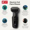 imageMANSCAPED The Chairman Plus Mens Electric Foil Face Shaver  Two Interchangeable Blade Heads SkinSafe ThreeBlade Foil ampamp Precision Sideburn ampamp Jawline Trimmer USBC Charging Gentle on Neck AreaThe Chairman PLUS
