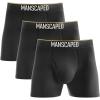 imageMANSCAPED Boxers 20 Mens Premium AntiChafe Athletic Performance Boxer Briefs Tagless with Signature Jewel PouchThe Triple Black Pack 3pack