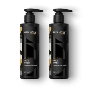 imageMANSCAPED Skin Ultra Face Wash  Mens Exfoliating Facial Cleanser Enriched with Ceramides for Hydrated Soft Smooth ampamp Brighter Skin AHA Complex for Exfoliation NonIrritating Formula 6 fl oz6 Fl Oz Pack of 2