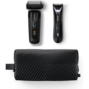 imageMANSCAPED The Chairman PRO ampamp The Lawn Mower 50 Ultra  Mens Face Shaver with Two SkinSafe Blades FourBlade Foil ampamp Stubble Trimmer ampamp DualHead Groin ampamp Body Hair Trimmer with Toiletry Bag
