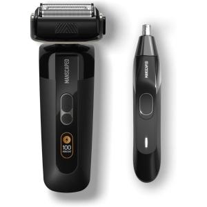 imageMANSCAPED The Chairman PRO ampamp Weed Whacker 20  Mens Electric Foil Face Shaver with Two Interchangeable SkinSafe Blade Heads FourBlade Foil ampamp Stubble Trimmer  Nose ampamp Ear Hair Trimmer