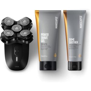 imageMANSCAPED The Dome Shaver PRO Package  Head Shaver for Bald Men Five Rotary Blade Design with SkinSafe ampamp FlexAdjust Technology Head ampamp Face Power Shave Gel Dome Soother Aftershave LotionThe Dome PRO Package