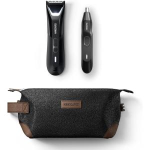 imageMANSCAPED The Perfect Duo 50 Contains The Lawn Mower 50 Ultra Electric Groin ampamp Body Hair Trimmer Weed Whacker 20 Nose ampamp Ear Hair Trimmer The Shed Toiletry Bag