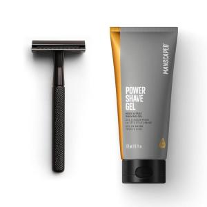 imageMANSCAPED The Plow 20 ampamp Power Shave Gel Mens Face Shaving Bundle with Single Blade Safety Razor and Soothing Face Shaving Gel with Liquid Exfoliants to help Defend Against Ingrown Hairs 6 fl oz