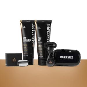 imageMANSCAPED The Ultra Smooth Package Male Hygiene Shaving Bundle With Groin Razor Shaving Gel and Exfoliator