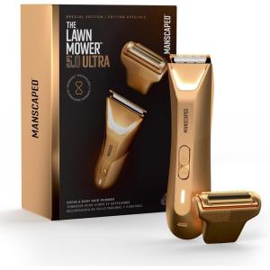 imageMANSCAPED The Lawn Mower 50 Ultra TCS Special Edition Mens Groin ampamp Body Hair Trimmer  DualHead SkinSafe Trimmer ampamp Foil Blades Waterproof WetDry Groomer USBC Rechargeable with Travel CaseForged Gold